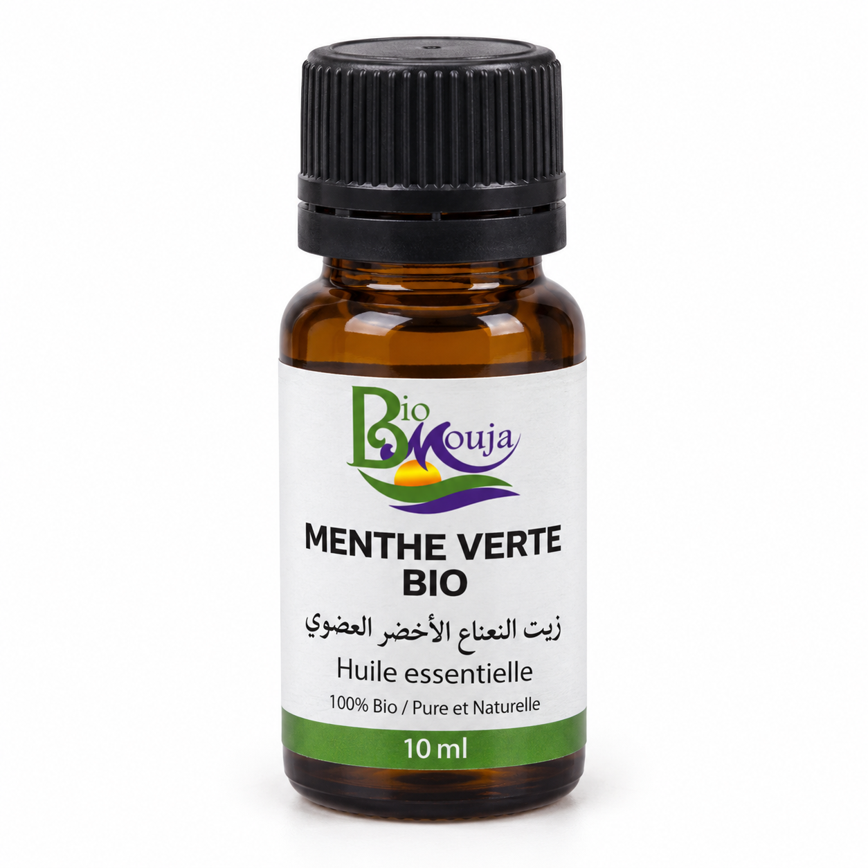 Huile essentielle de menthe verte bio — Flacon goutteur brun · 10 ml