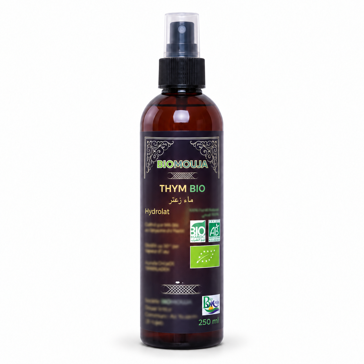 Hydrolat de thym bio — Flacon spray brun · 250 ml